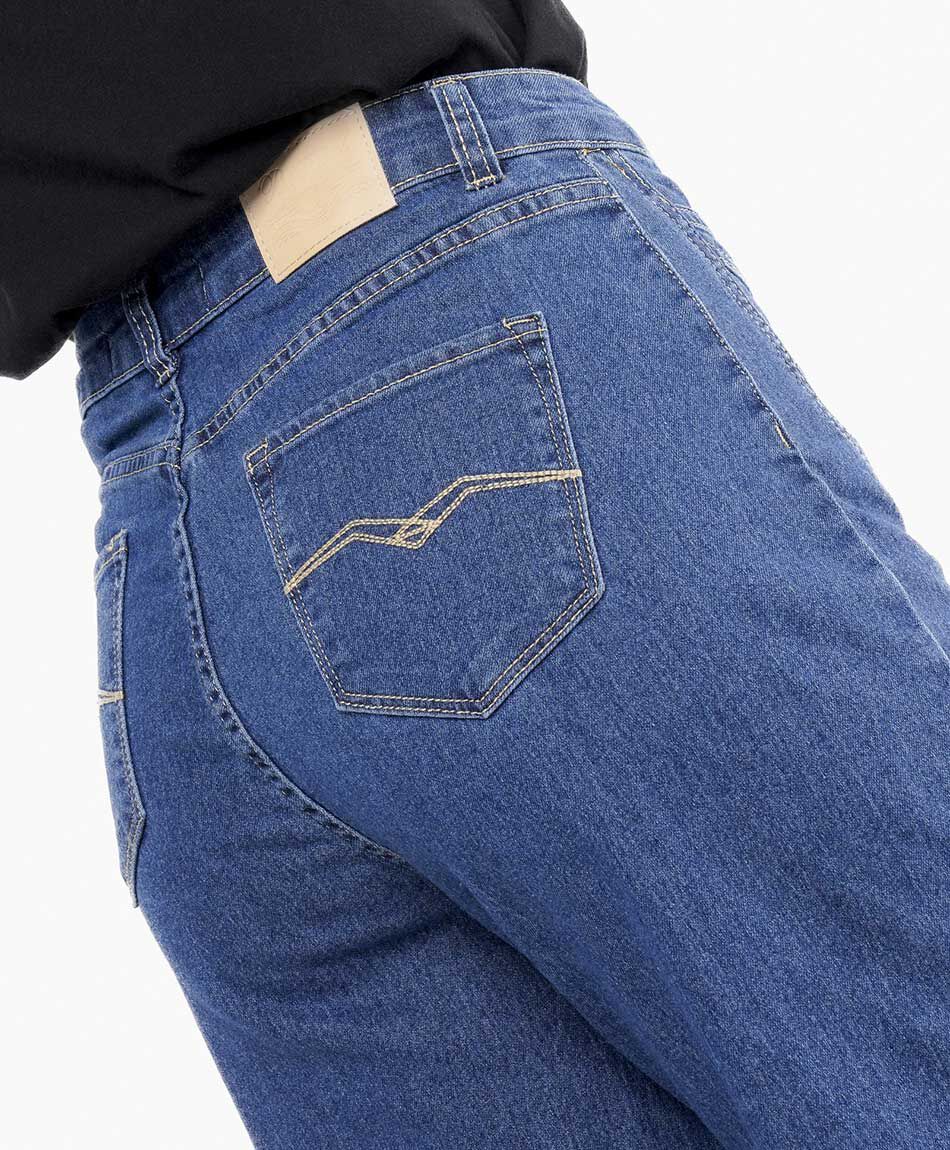 Jeans mujer bolsillos flare