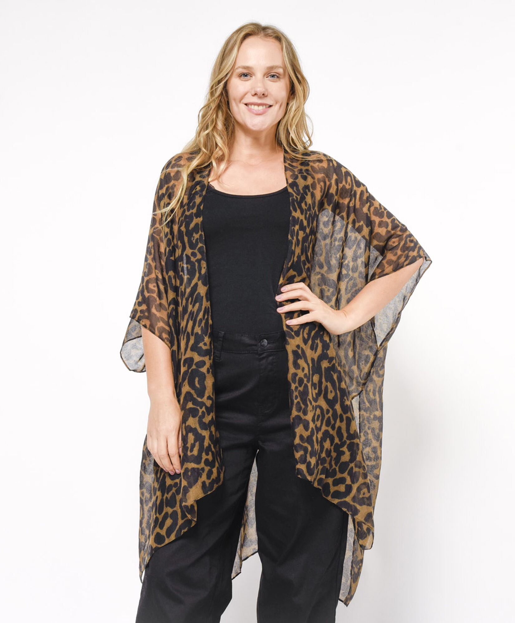Pareo mujer animal print café Pareo mujer animal print café