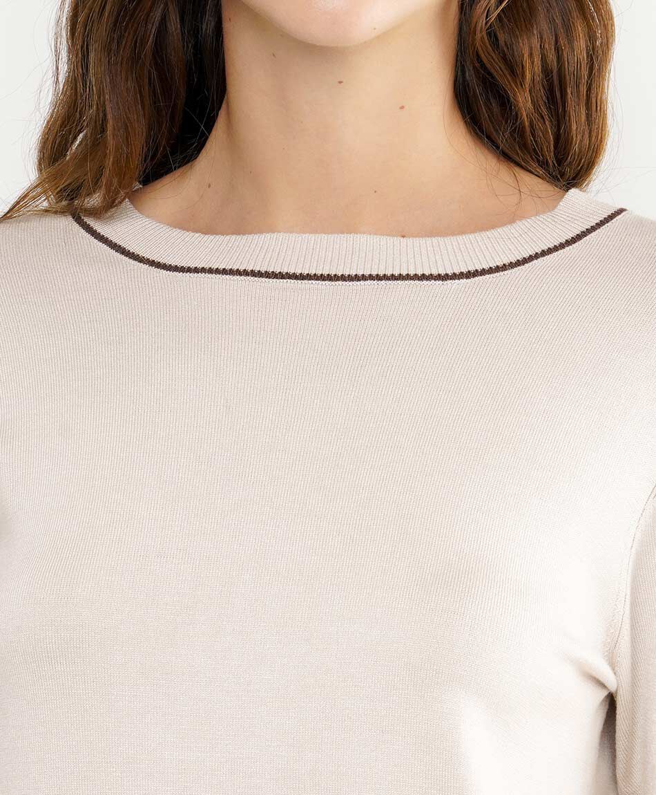 Sweater mujer beige classic