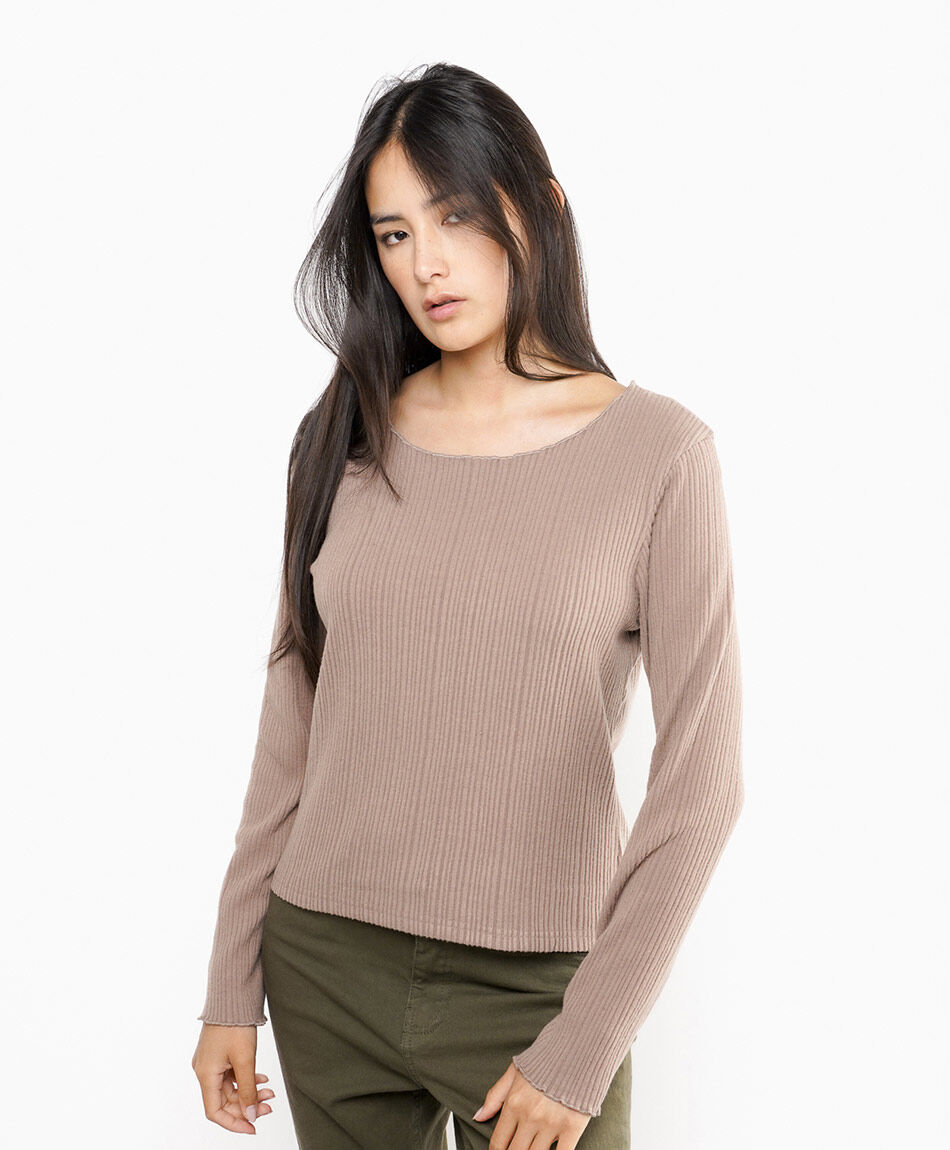 Sweater mujer canale beige