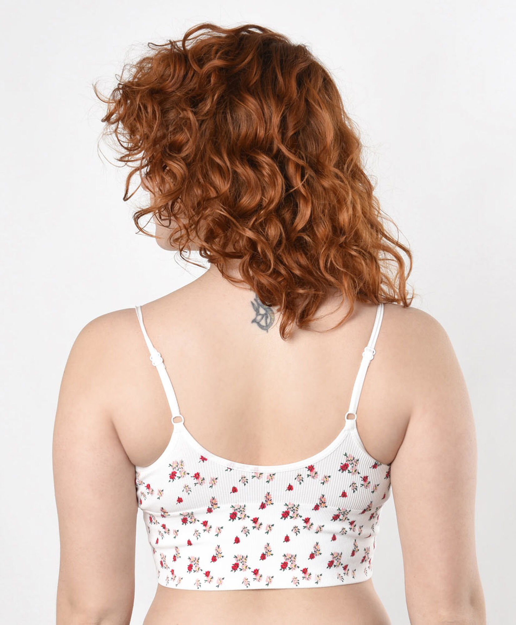 Sostén mujer florcitas acanalado seamless Sostén mujer florcitas acanalado seamless