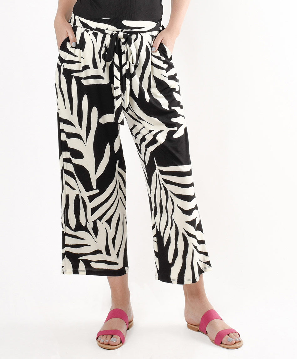Pantal&oacute;n mujer hojas bicolor
