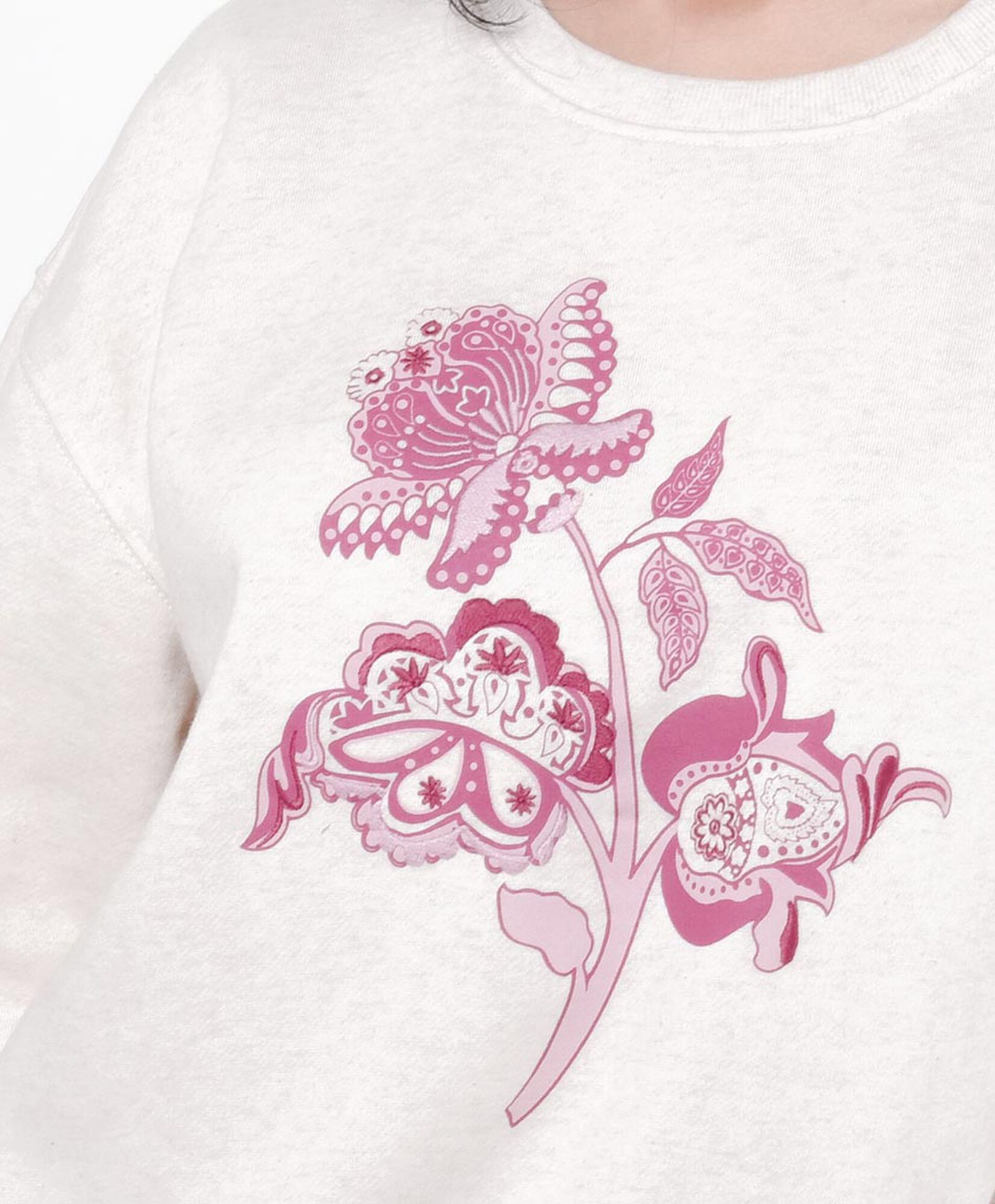 Polerón mujer flor bordada Polerón mujer flor bordada