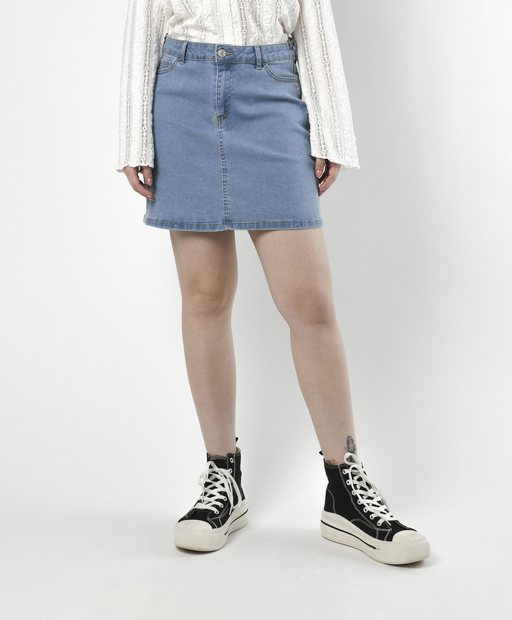 Falda mujer denim brillos Falda mujer denim brillos