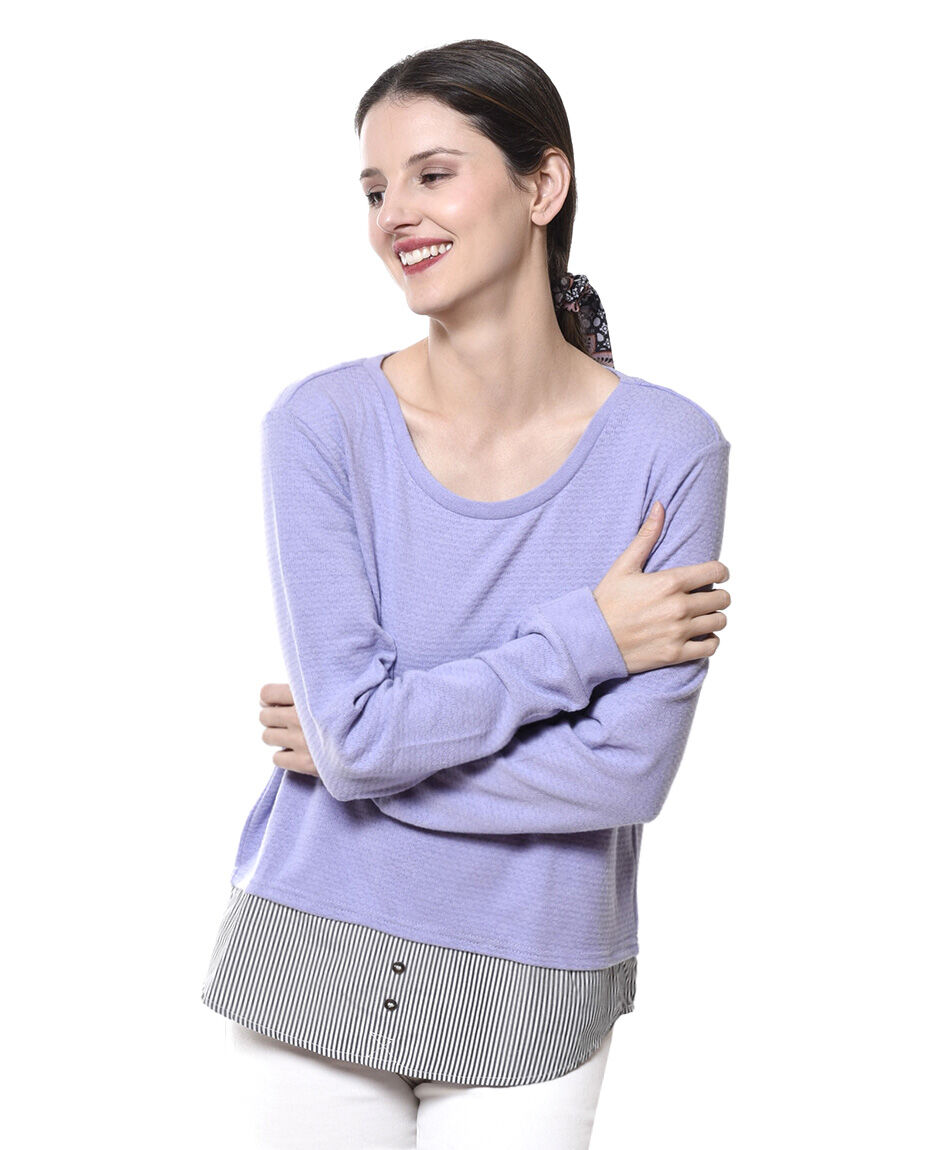 Sweater mixto listas