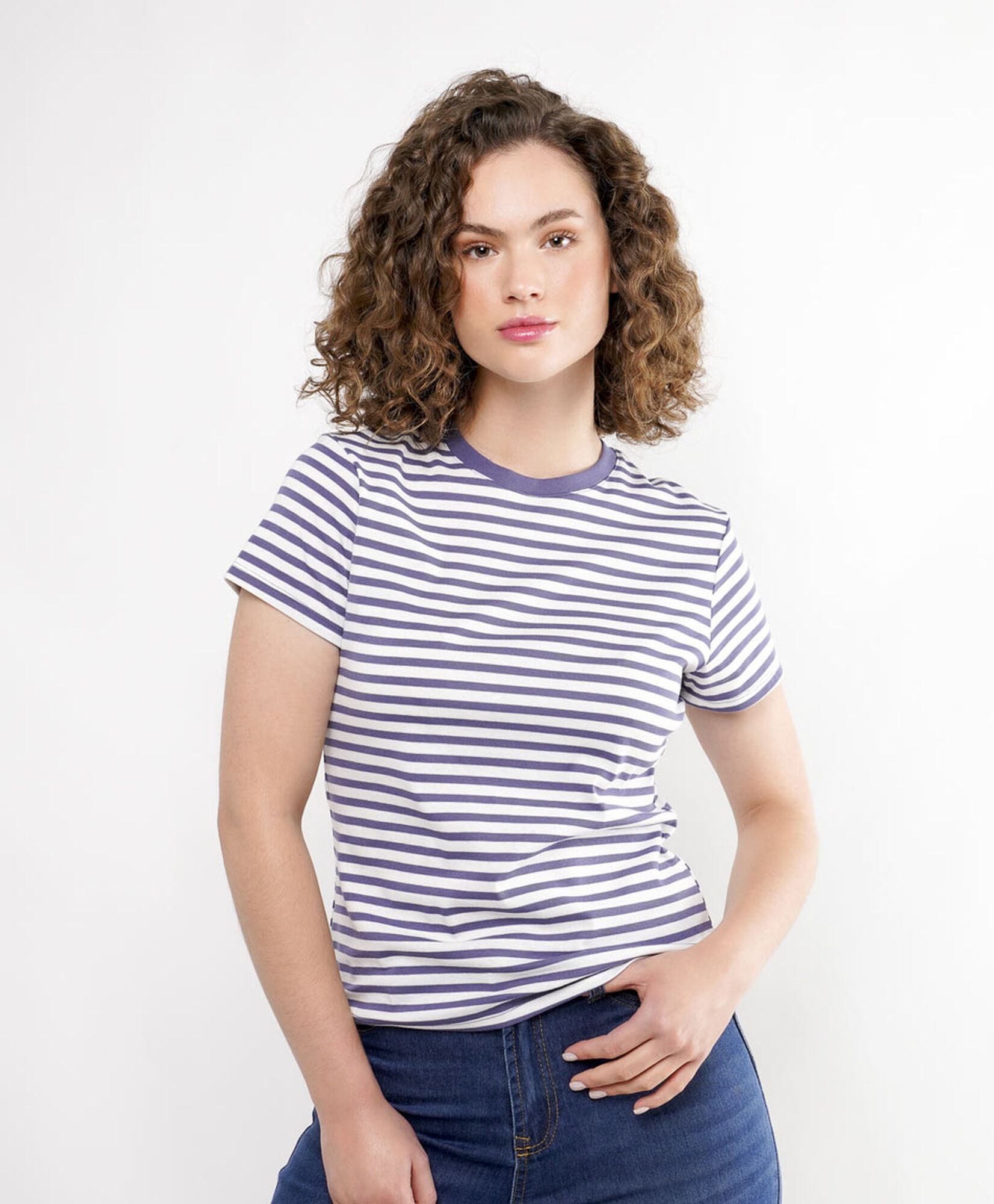 Polera mujer rayas bicolor Polera mujer rayas bicolor