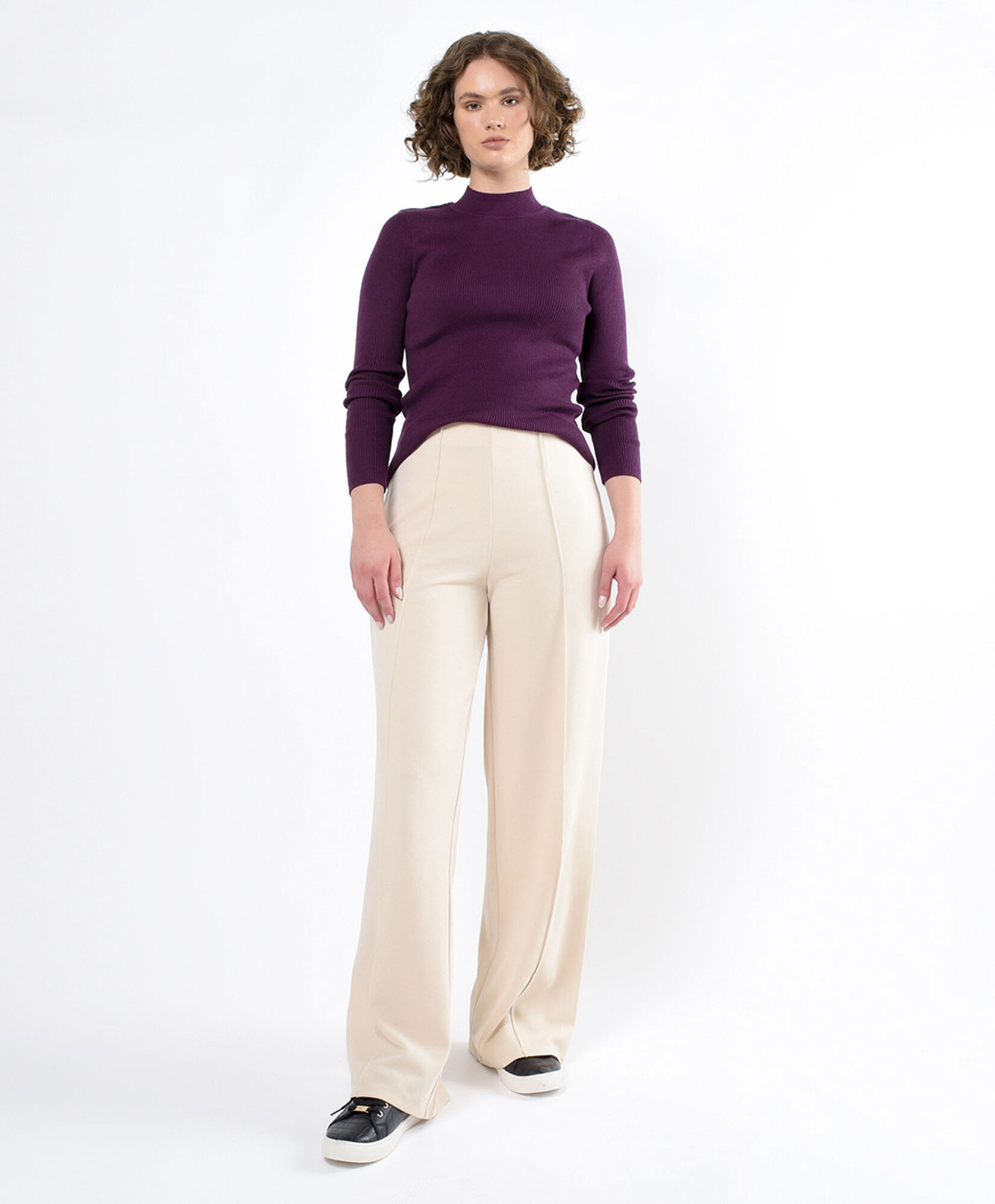 Pantalón mujer costuras wide Pantalón mujer costuras wide