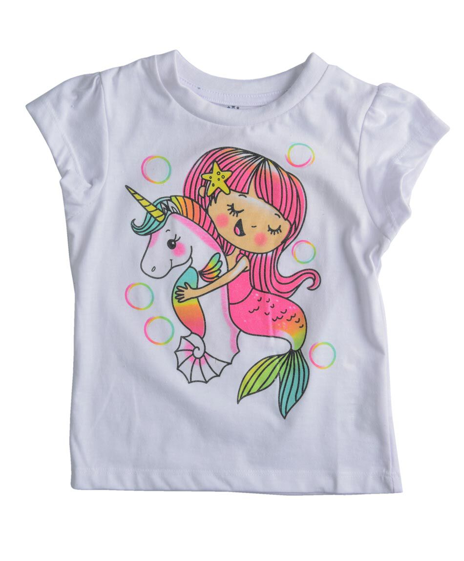 Polera manga corta cuello redondo