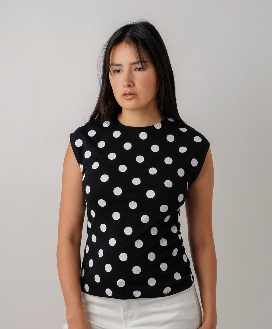 Polera mujer lunares