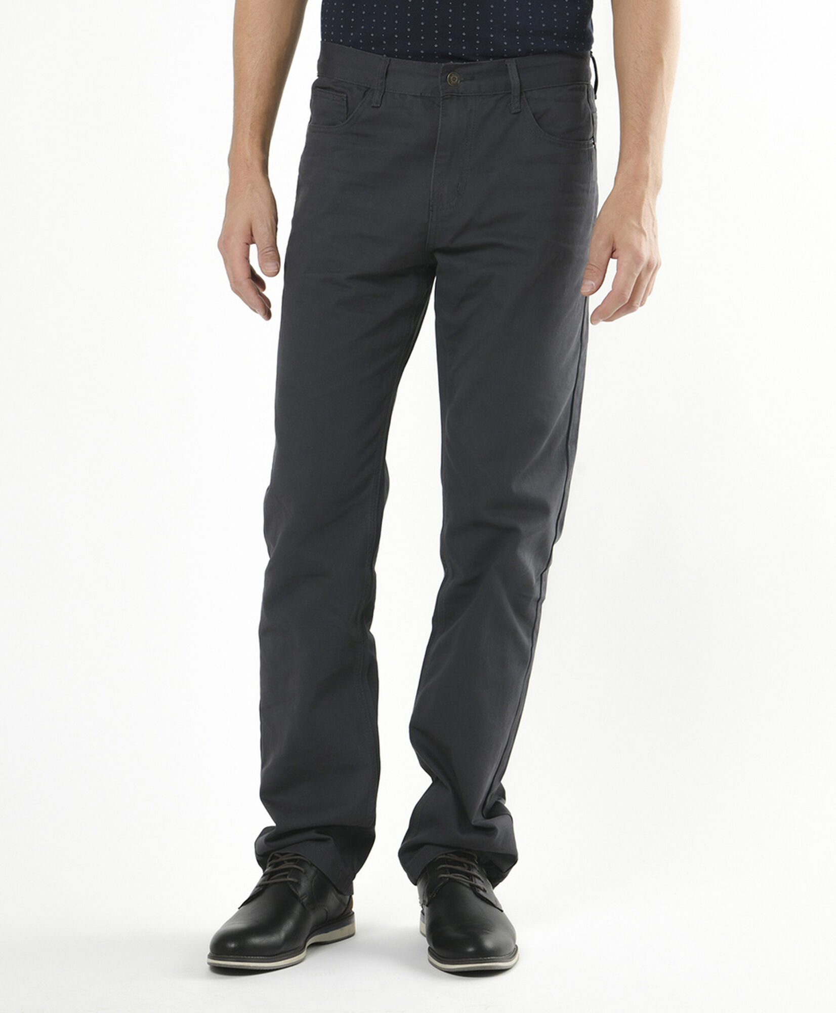 Pantalón hombre liso gris oscuro Pantalón hombre liso gris oscuro