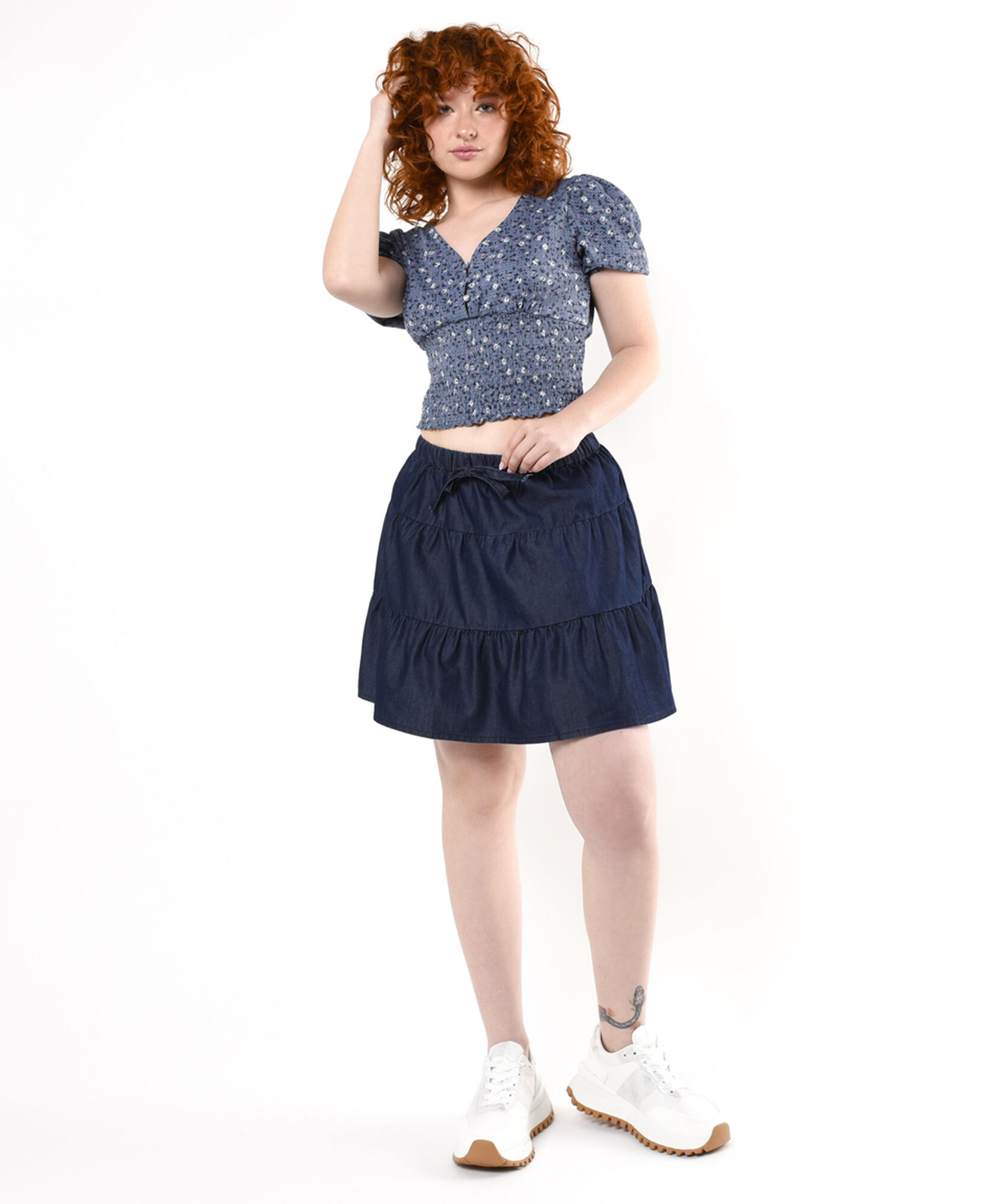 Mini falda mujer denim pisos Mini falda mujer denim pisos