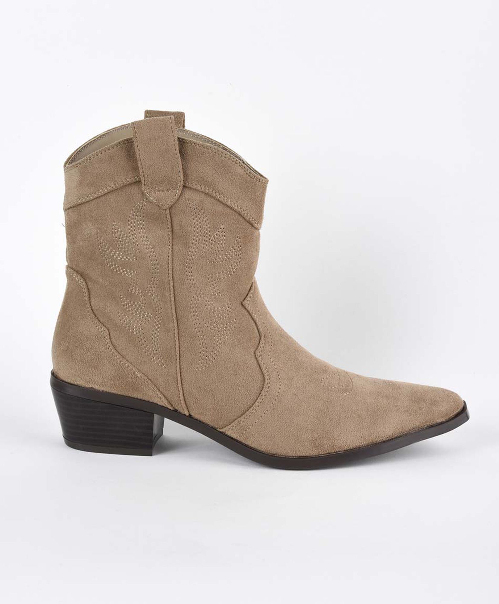 Bota mujer vaquera corta taco cuadrado Bota mujer vaquera corta taco cuadrado