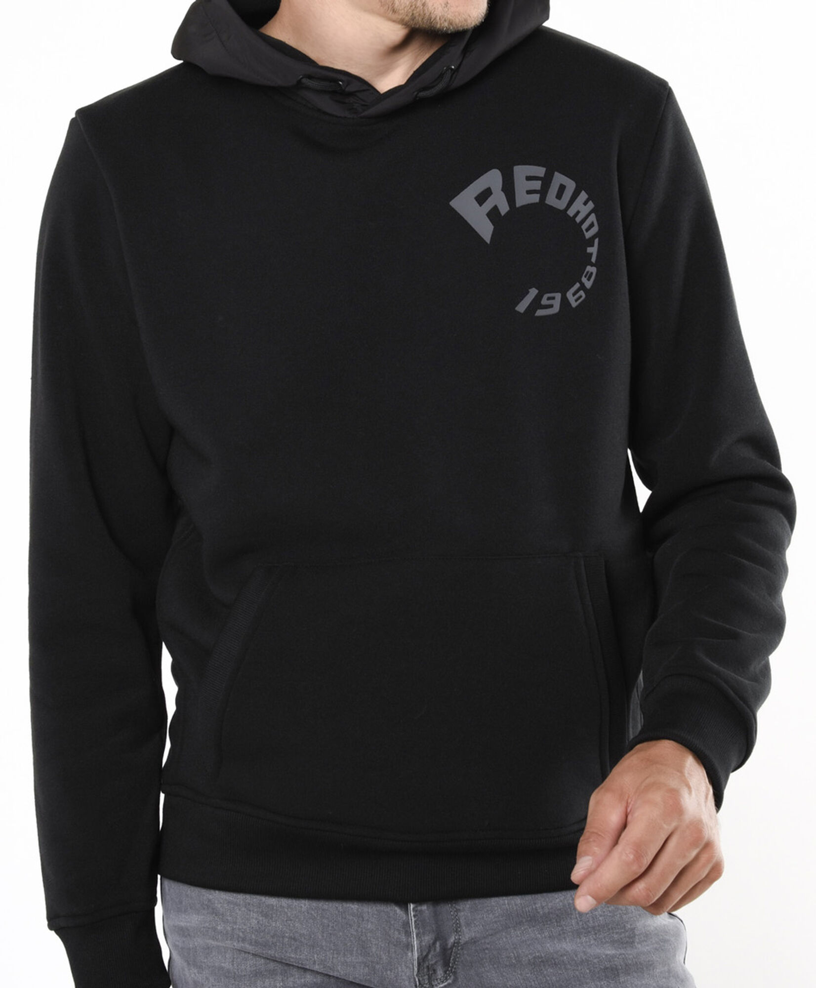 Polerón hombre liso con gorro Polerón hombre liso con gorro