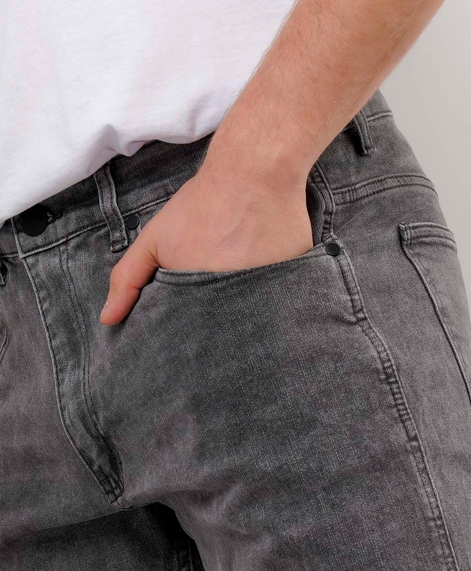 Jeans hombre gris casual