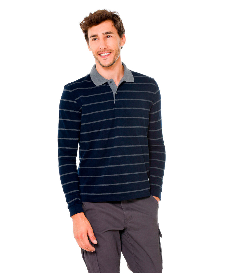 Polera polo rayas