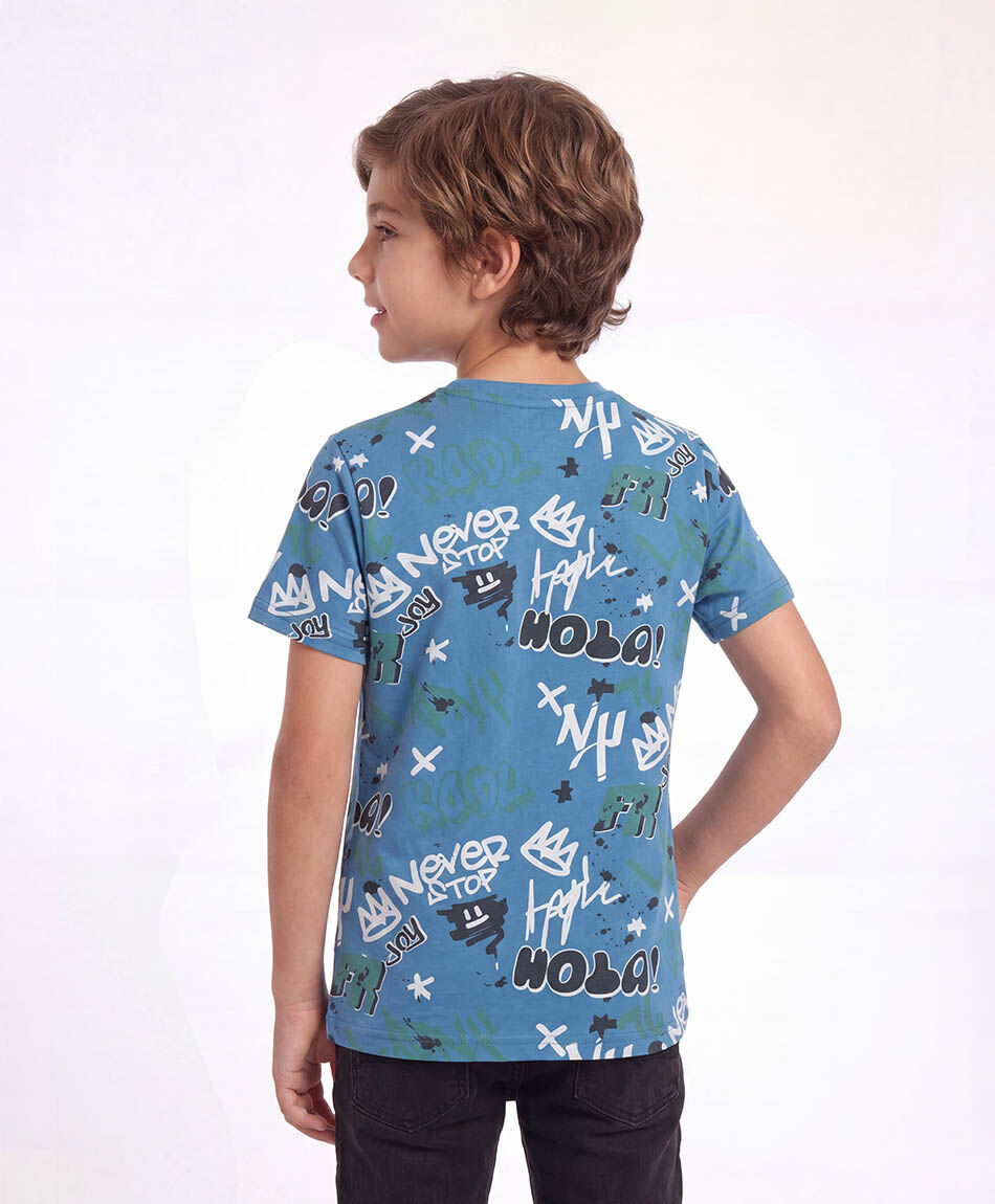Polera ni&ntilde;o graffiti hola