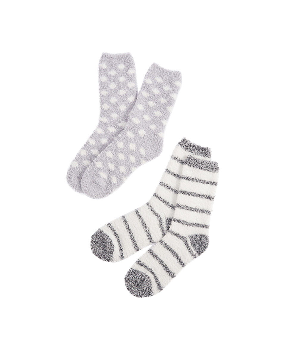 Pack 2 calcetines mujer invierno gris
