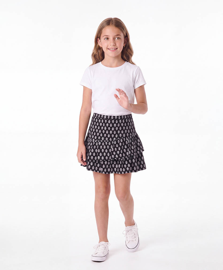 Falda ni&ntilde;a mini print