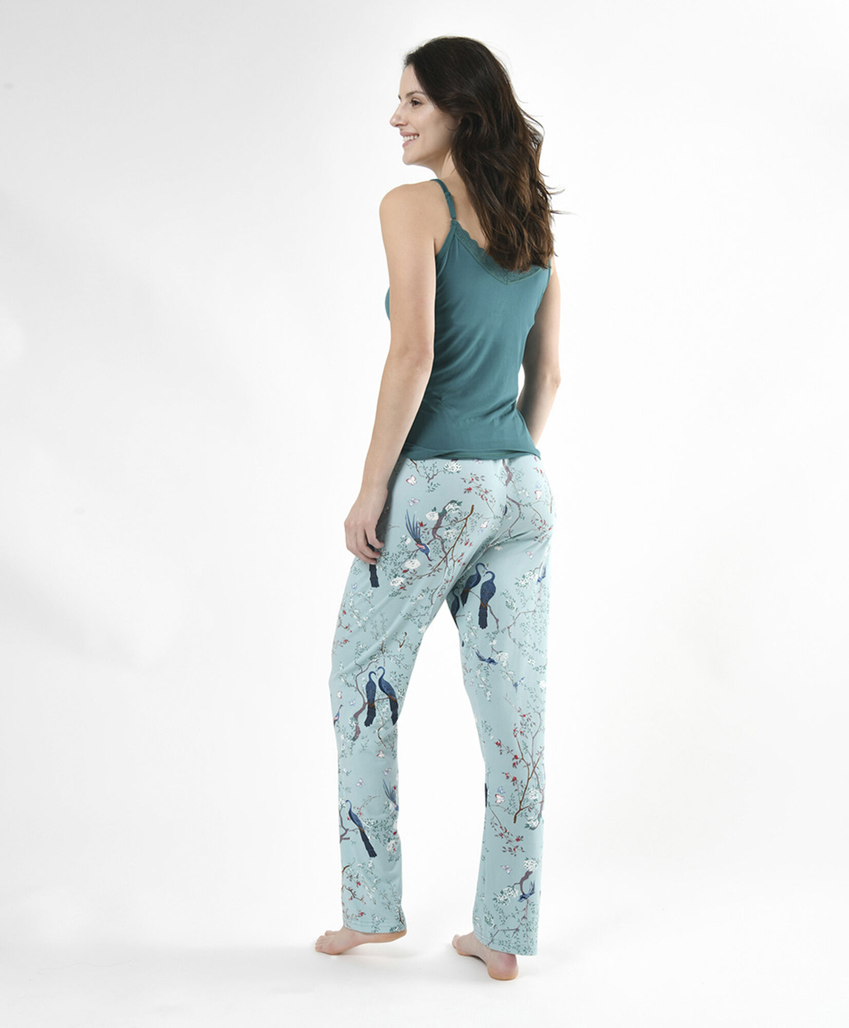 Pijama mujer naturaleza encaje 2 piezas Pijama mujer naturaleza encaje 2 piezas
