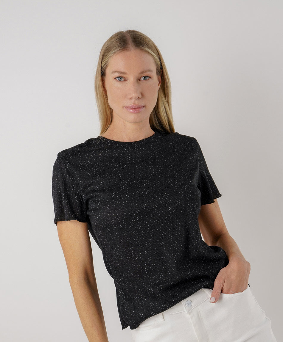 Polera mujer canal&eacute; puntitos