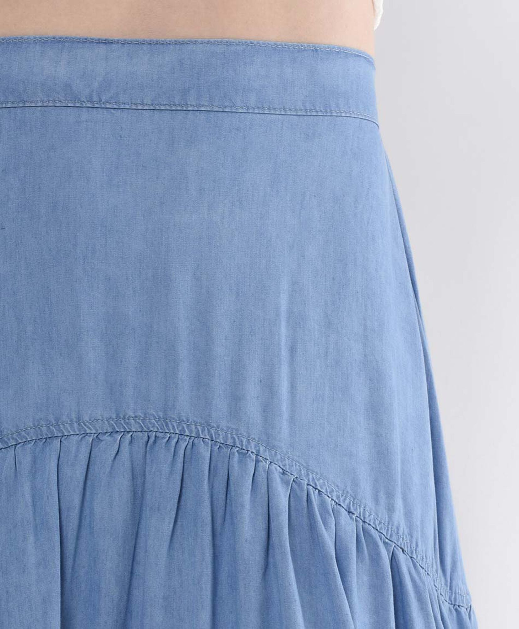 Falda larga mujer denim pisos Falda larga mujer denim pisos