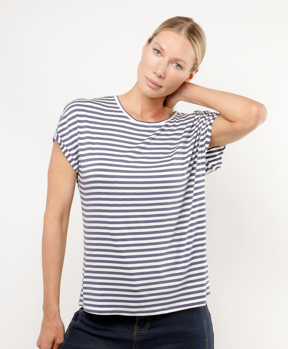 Polera mujer rayada