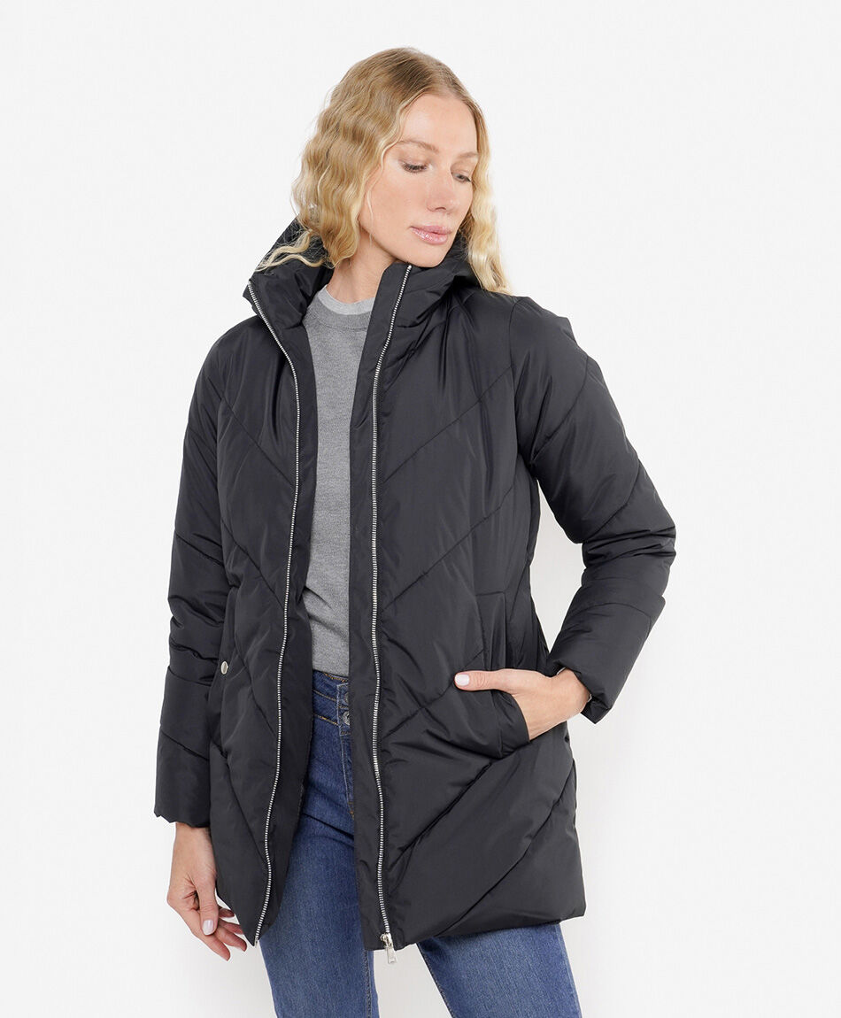 Parka mujer larga cierre