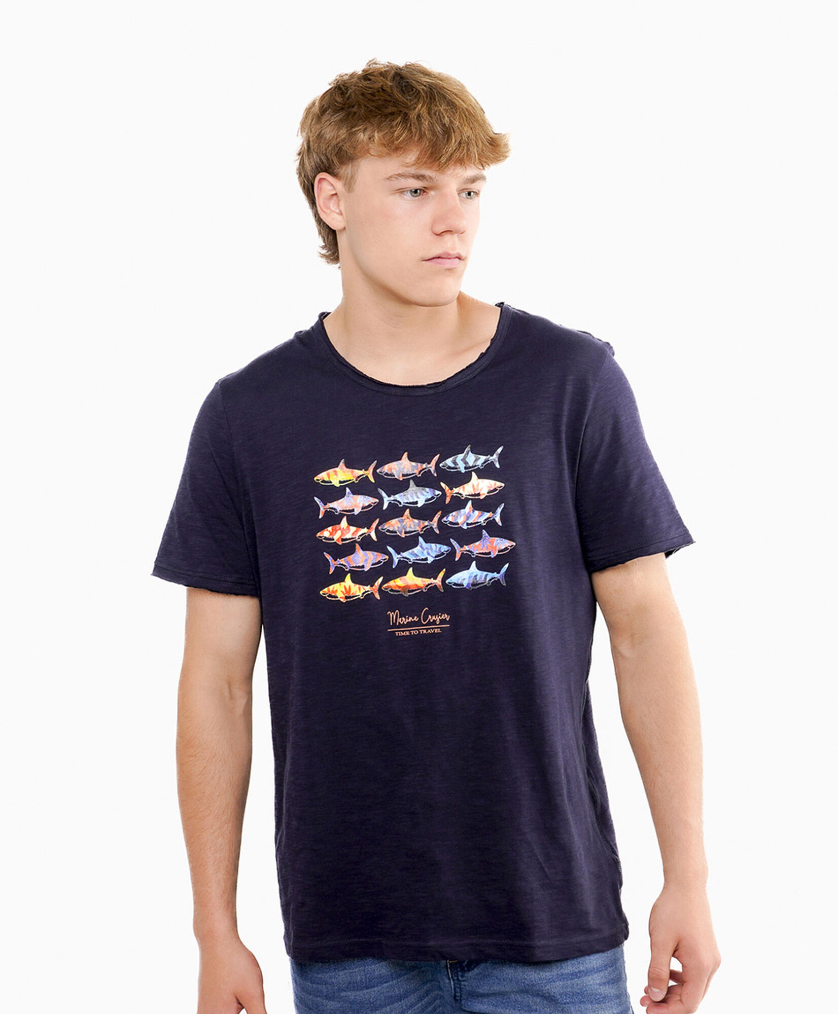 Polera hombre estampado fish Polera hombre estampado fish