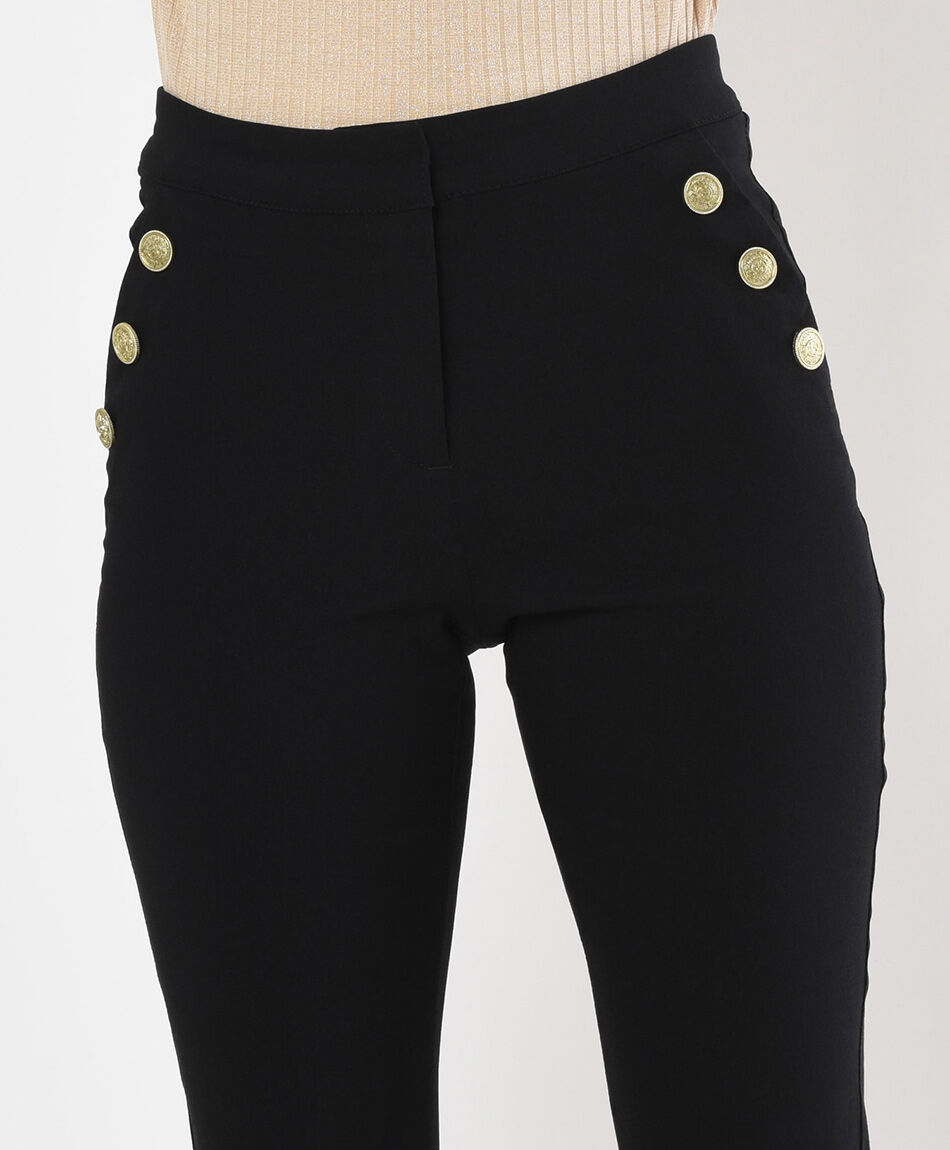 Pantal&oacute;n mujer botones dorados