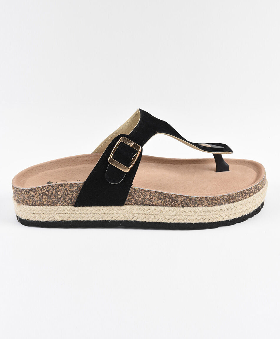 Sandalias mujer hebilla lateral