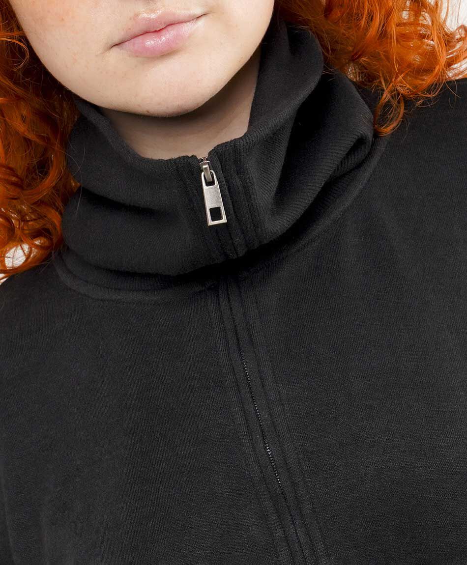 Poler&oacute;n mujer cuello largo black