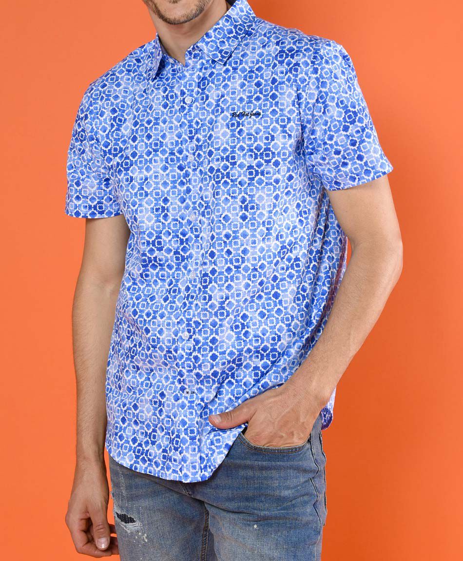 Camisa estampada manga corta