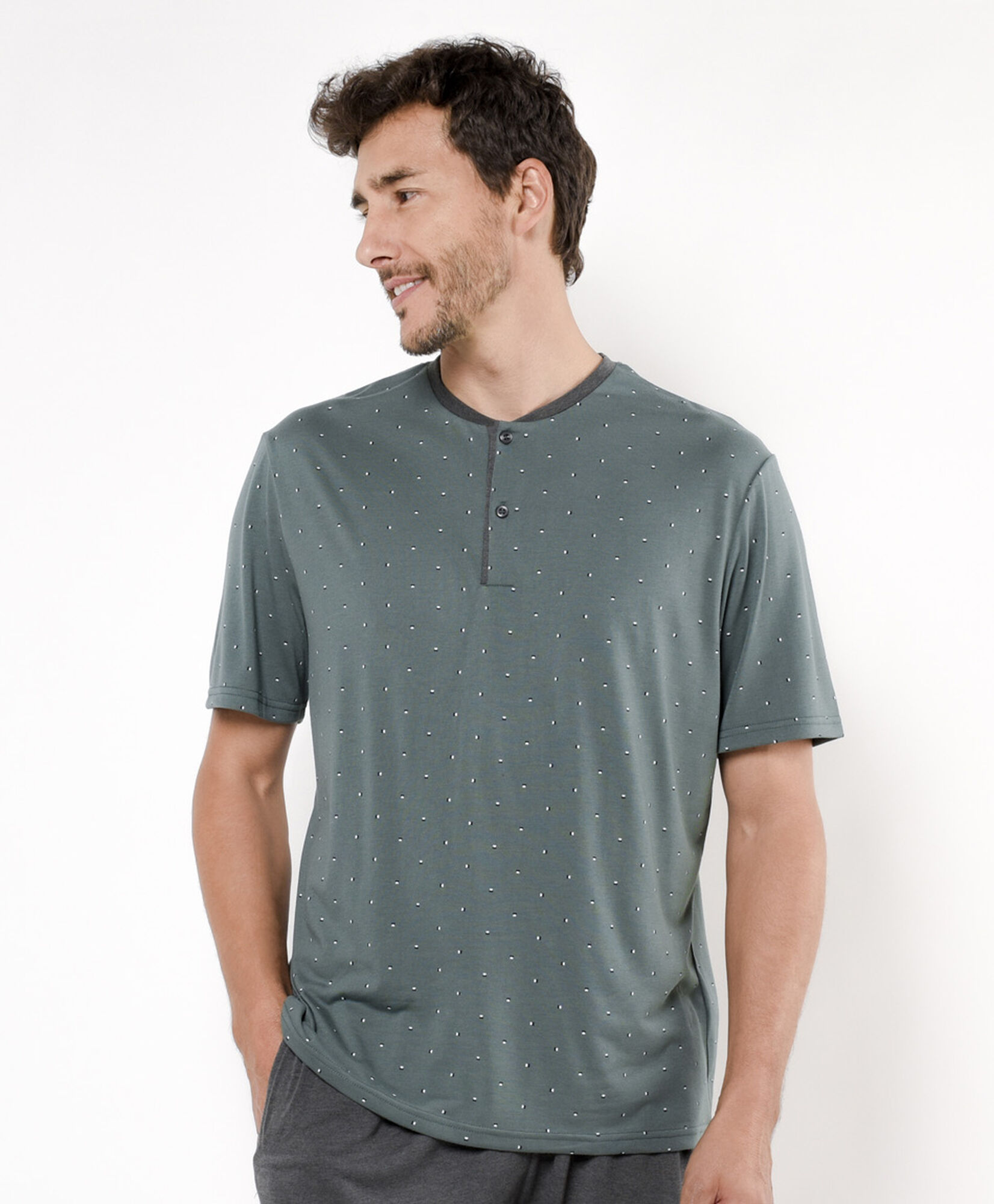 Pijama hombre puntos verde Pijama hombre puntos verde