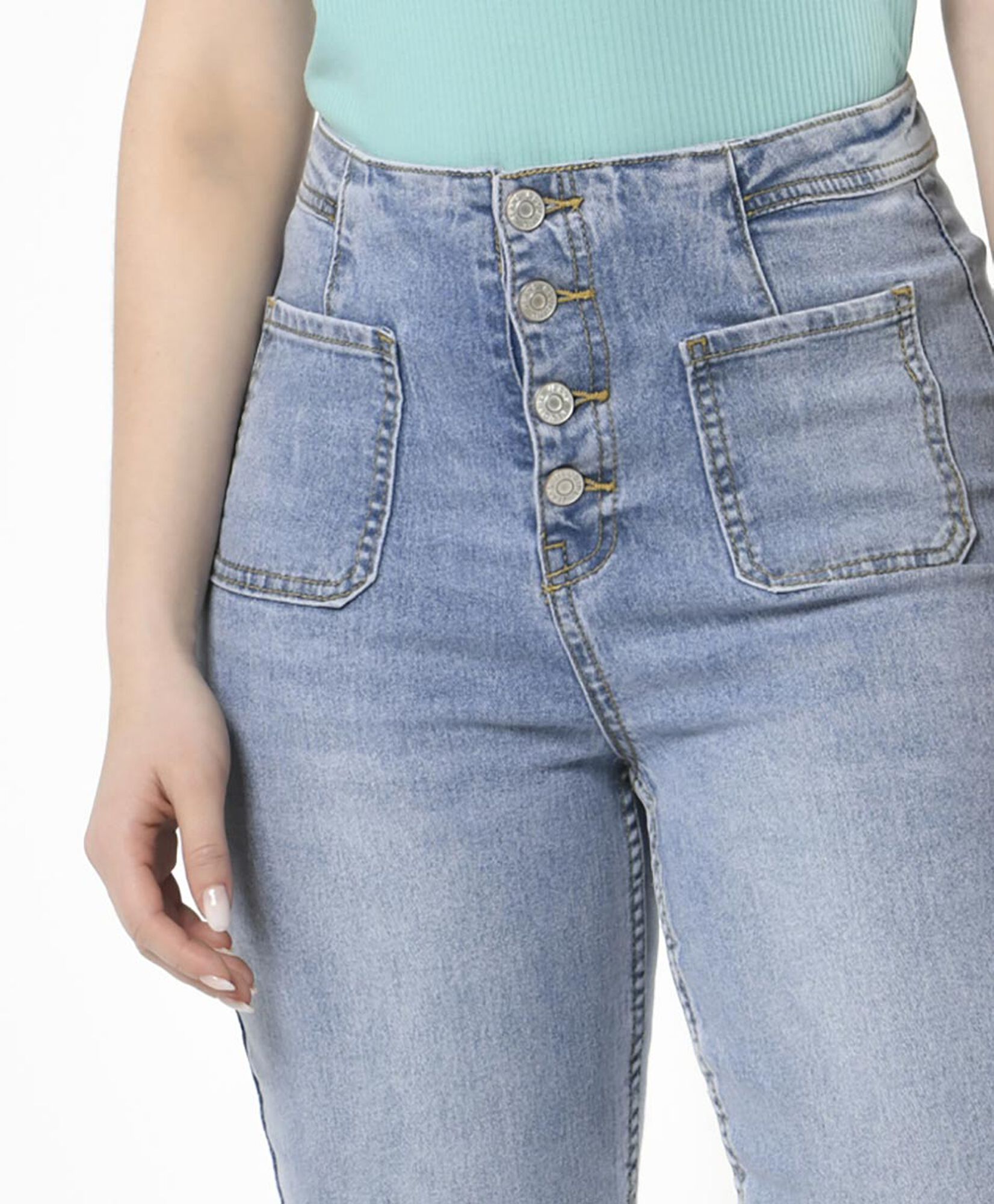 Jeans mujer botones wide Jeans mujer botones wide
