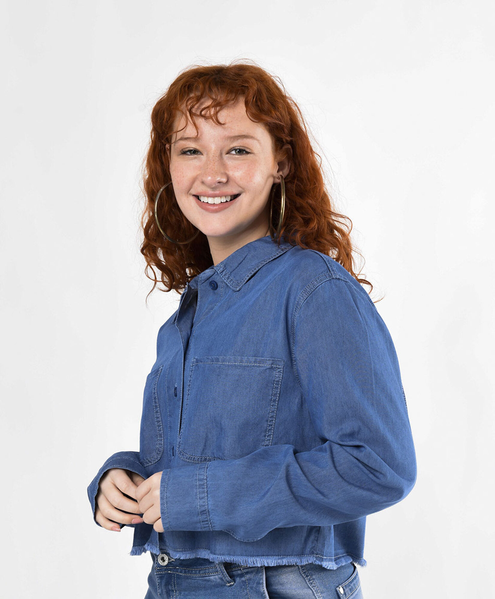 Blusa mujer denim crop Blusa mujer denim crop