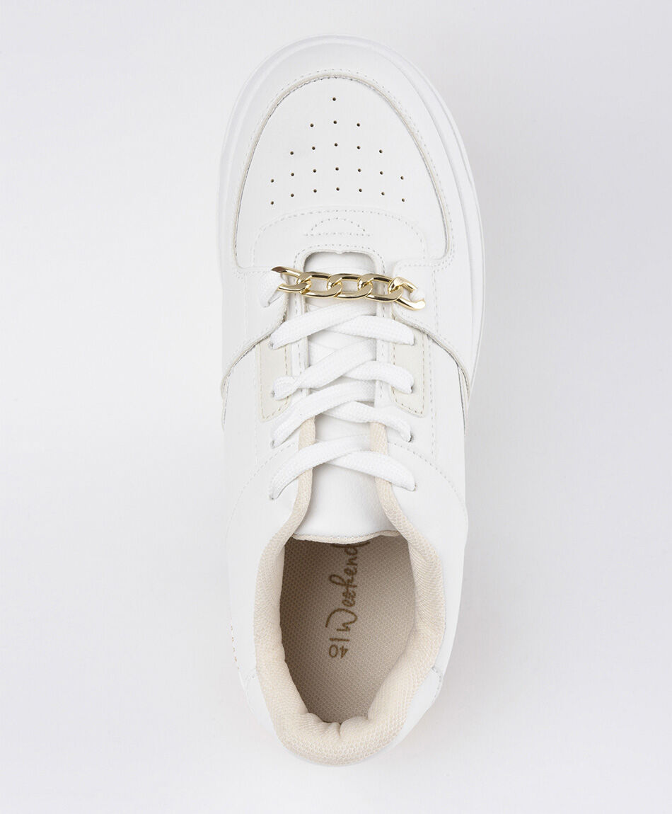 Zapatilla mujer cadena dorada