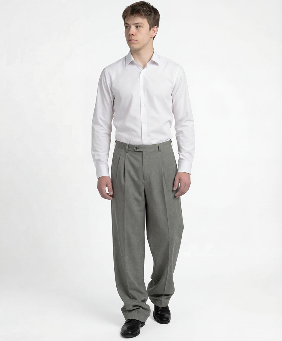 Pantal&oacute;n escolar pinza gris