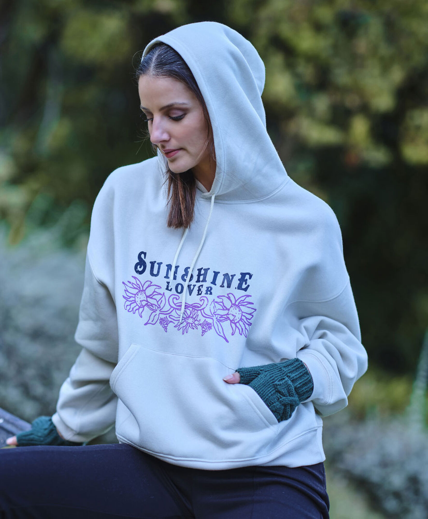 Polerón mujer estampado canguro Polerón mujer estampado canguro