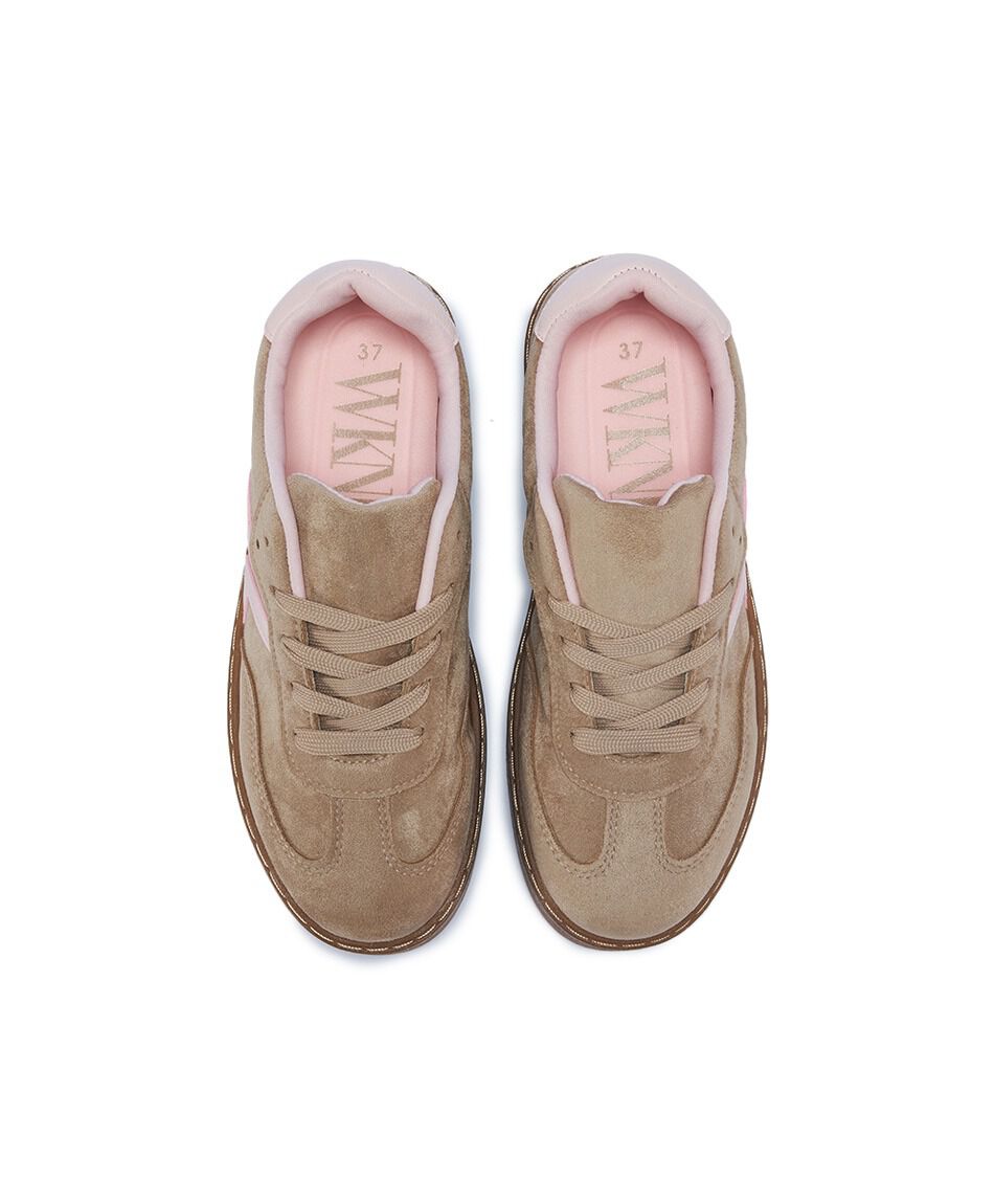 Zapatilla mujer vintage beige