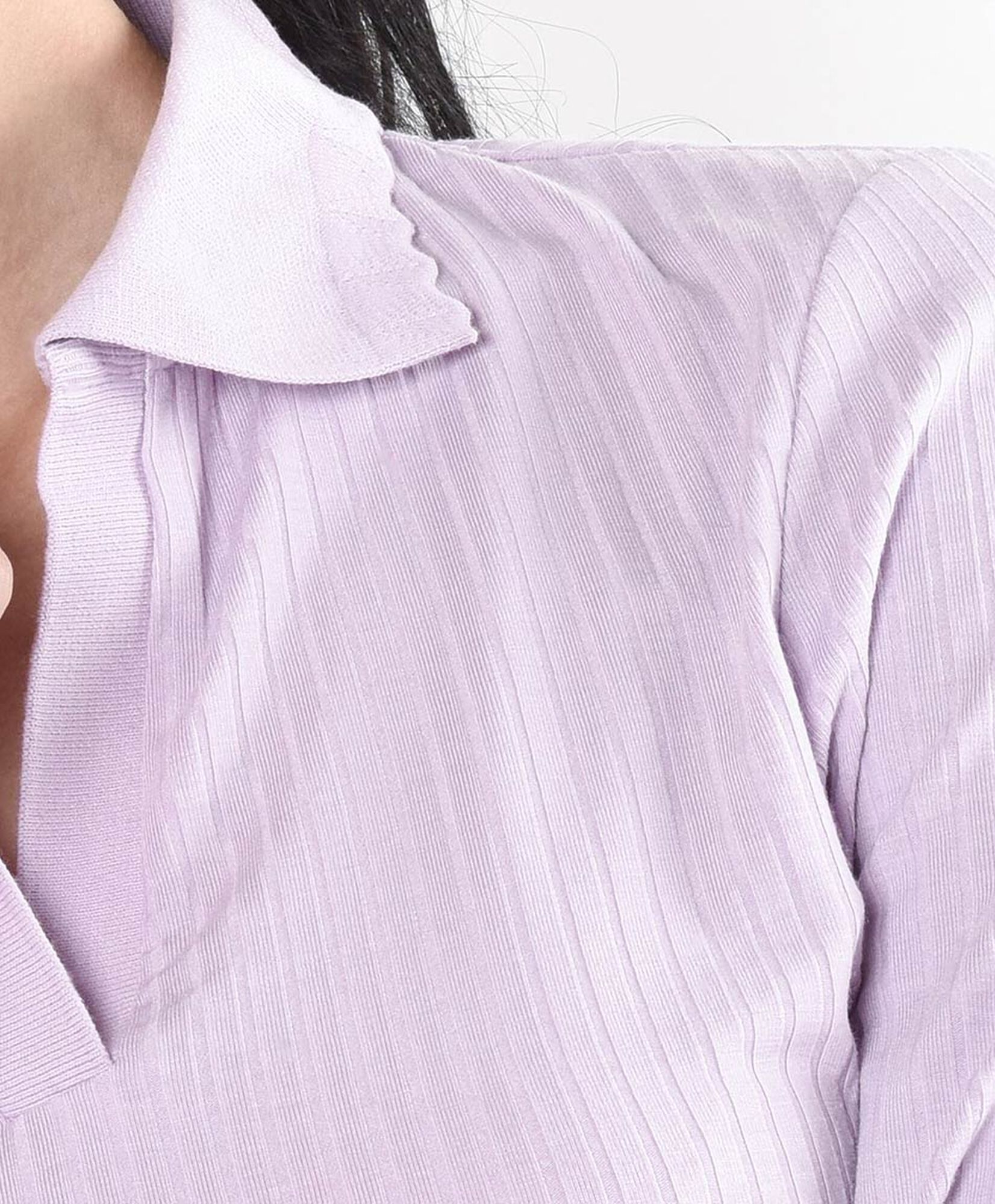Polera mujer cuello piqué vuelos Polera mujer cuello piqué vuelos