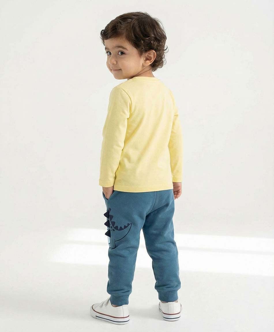 Pantal&oacute;n beb&eacute; buzo dise&ntilde;o dinosaurio