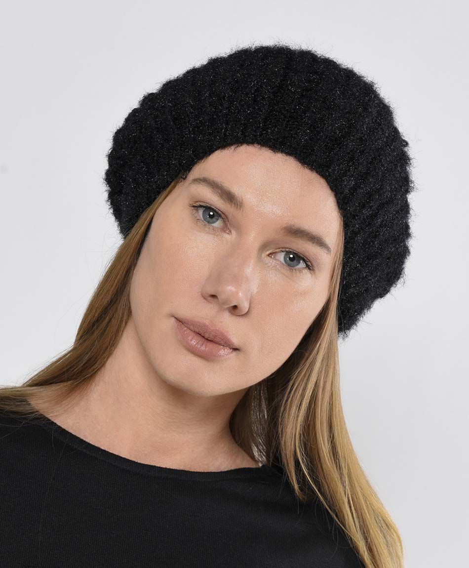 Gorro mujer tejido brillante
