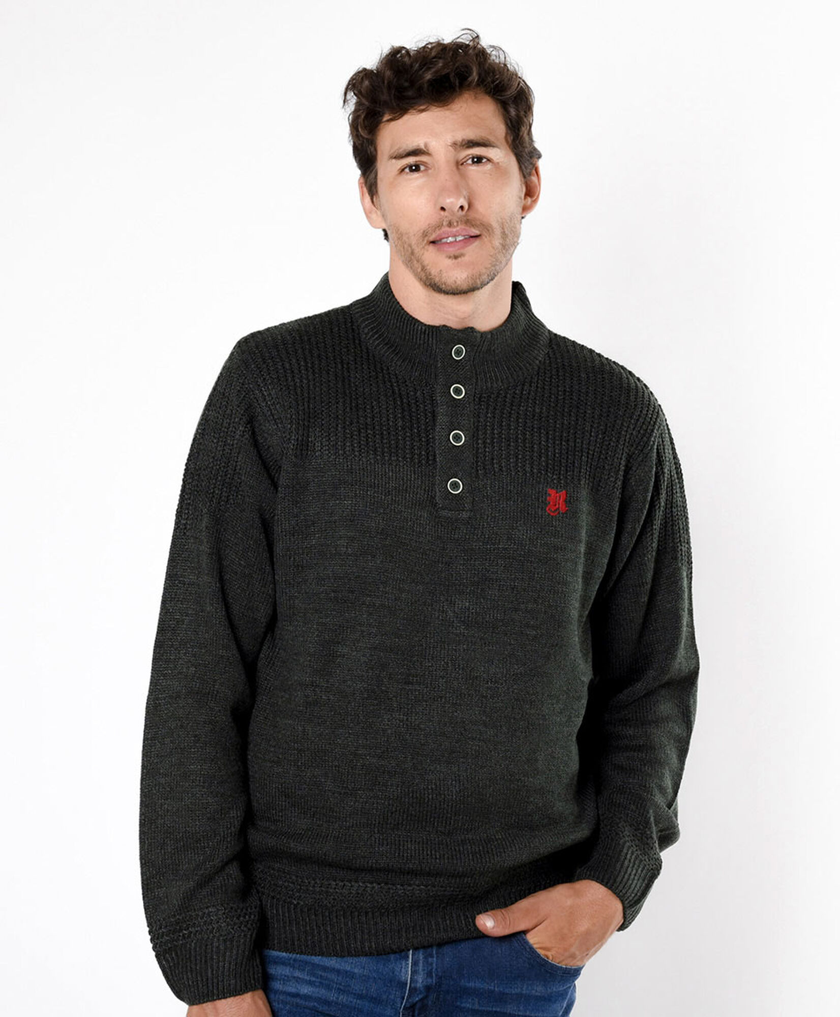 Sweater hombre cuello alto botones Sweater hombre cuello alto botones