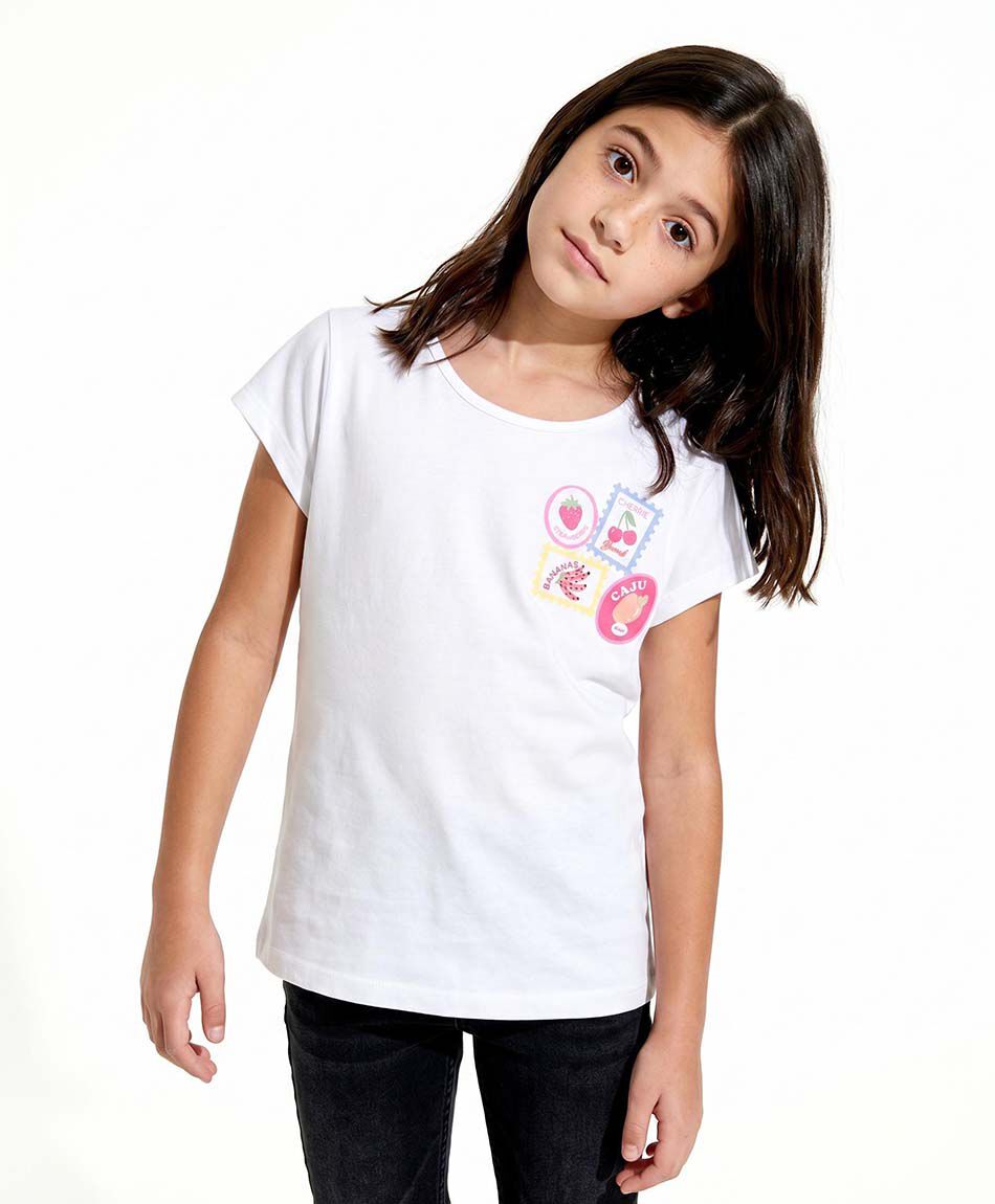Polera ni&ntilde;a estampillas