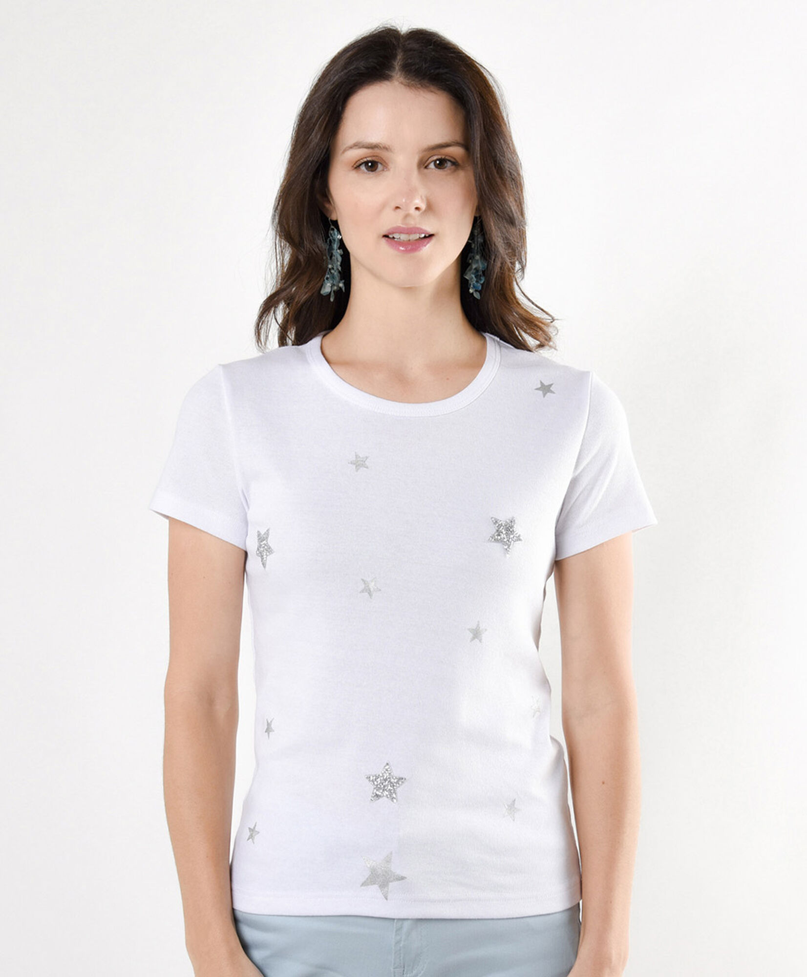 Polera mujer estrellas brillantes Polera mujer estrellas brillantes
