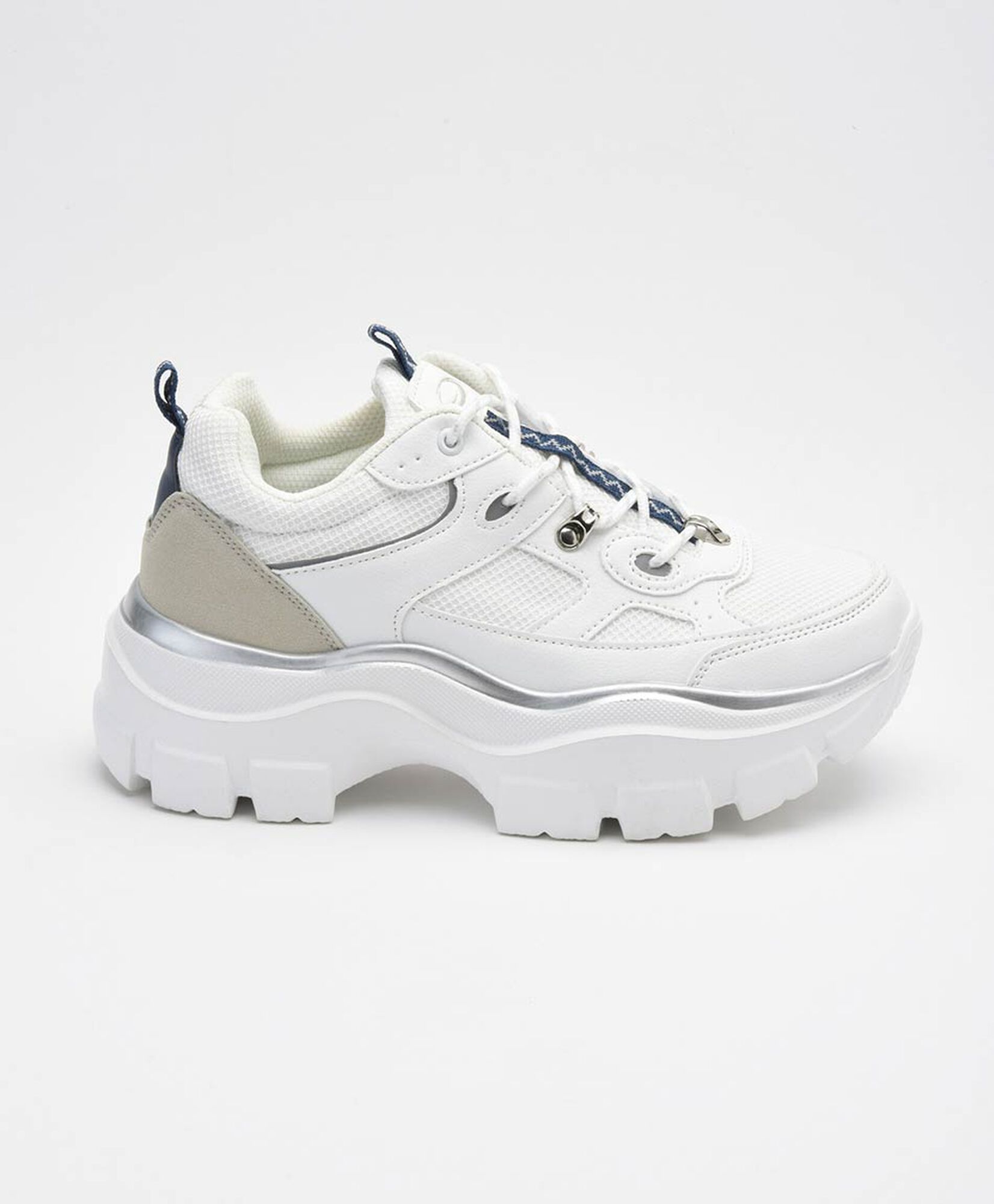 Zapatilla mujer chunky malla taco cuadrado Zapatilla mujer chunky malla taco cuadrado