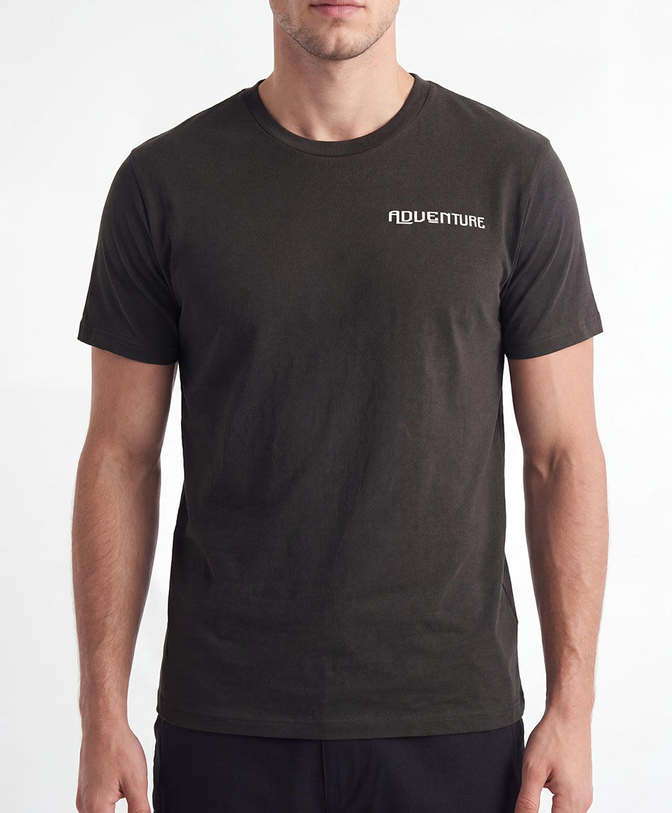 Polera hombre estampado adventure flags