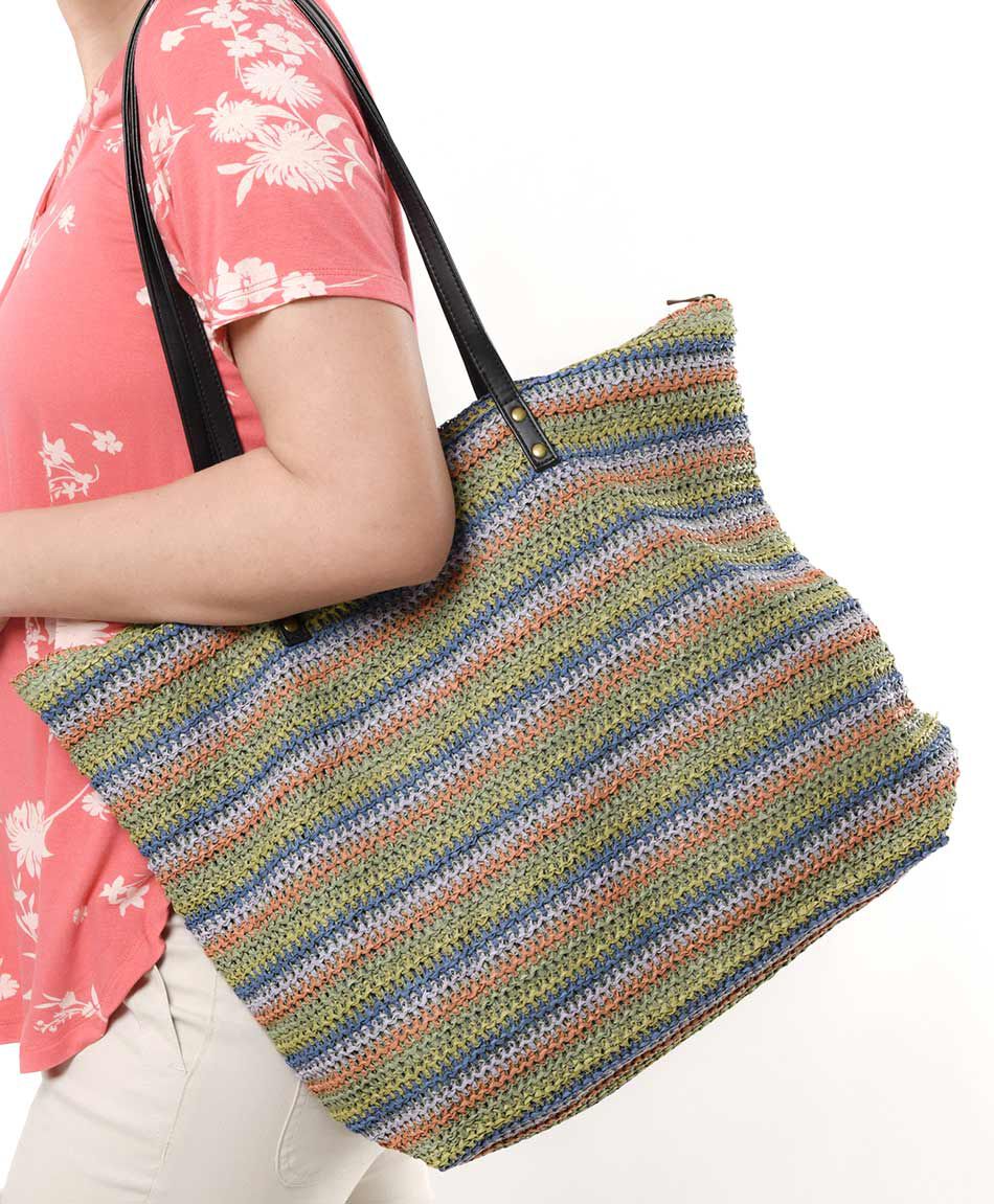 Bolso mujer rayas