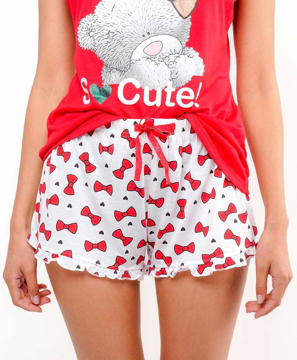 Pijama mujer short cintas