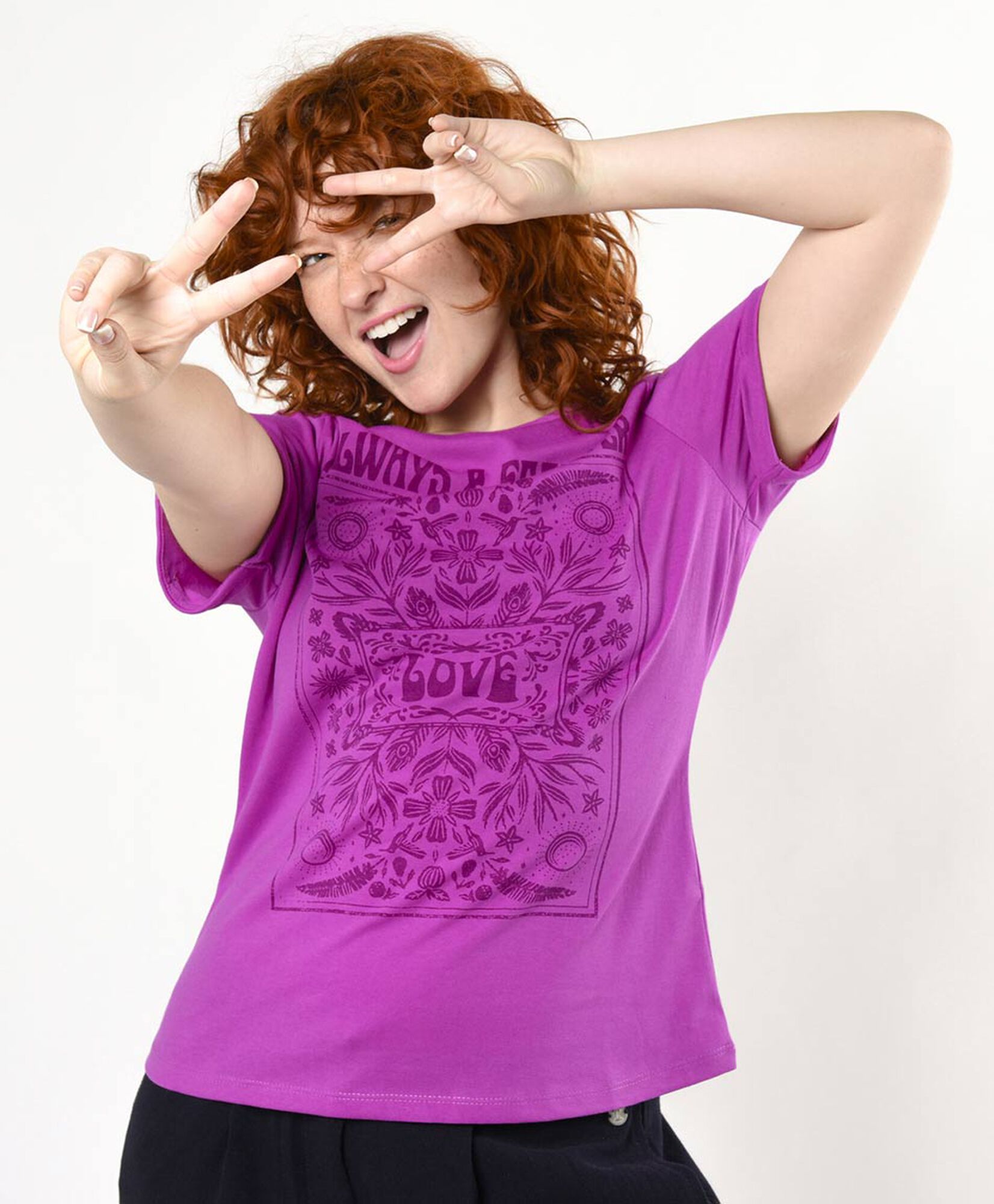 Polera mujer estampado naturaleza Polera mujer estampado naturaleza